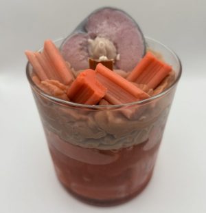 Black Plum & Rhubarb Candle • Handmade Fruity Soy & Gel Wax Candle • Cosy Home Gift