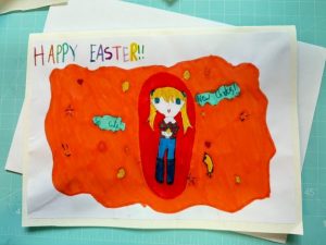 Happy Easter Handmade Card | Cute Spring Chick Design (22 x 16 cm)