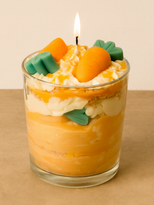 Carrot Cake Dessert Candle • Vegan Soy Wax • Spiced Bakery Scent • Handmade Decor
