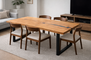 Handcrafted Solid Wood Dining Table
