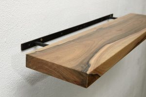 Walnut Handcrafted Solid Wood Floating Shelf – 60x25x4 cm