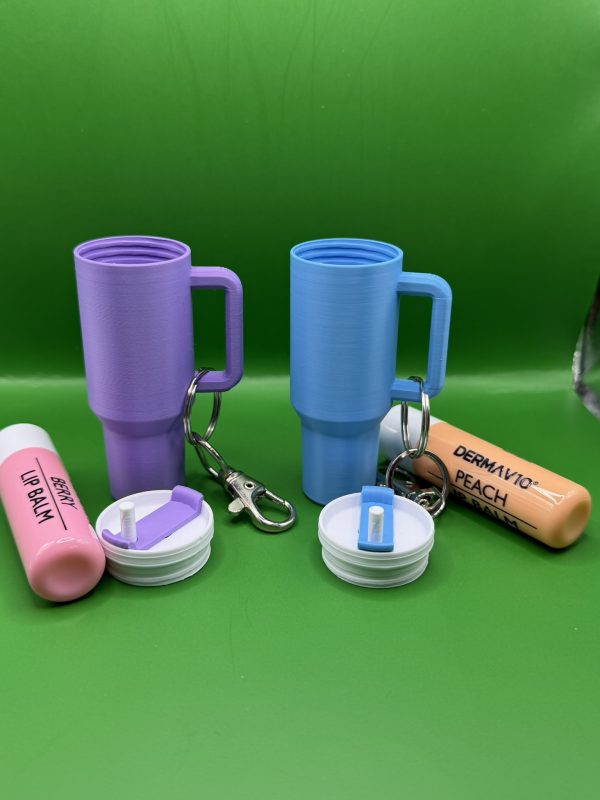 3D Printed Tumbler Lip-Balm Holder Key Chain - Crafters' Barn