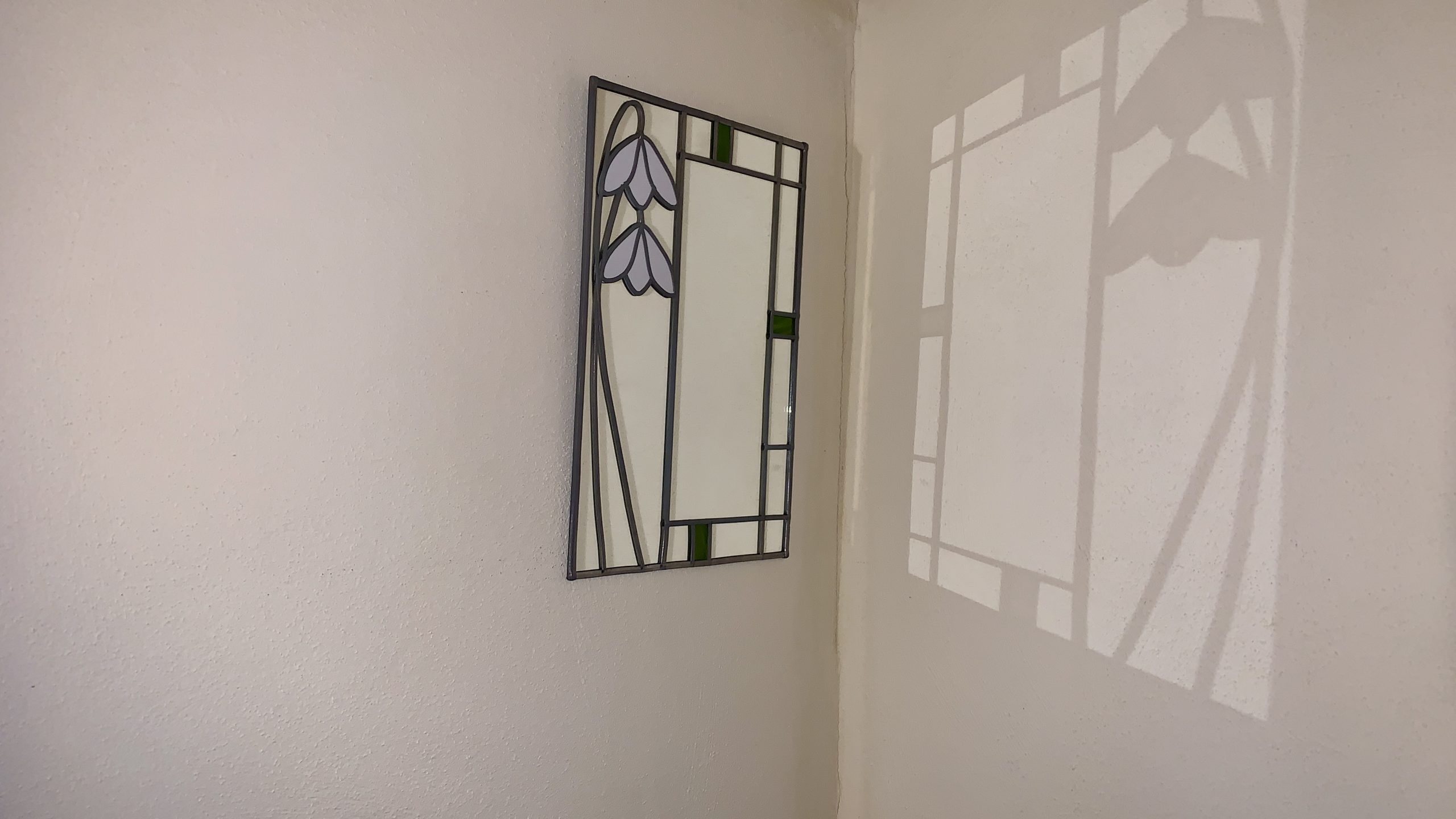 Mirror with Charles Rennie Mackintosh inspired Snowdrops. - Image 4