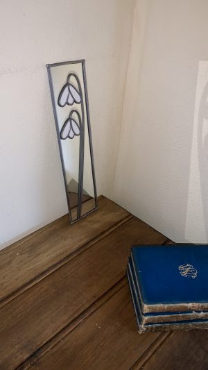 Mirror with snowdrop.