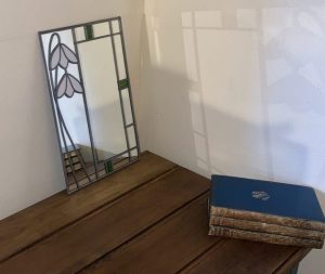 Mirror with Charles Rennie Mackintosh inspired Snowdrops.