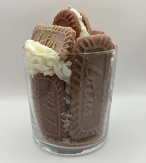 Hand‑Poured Biscoff Dessert Candle – Caramelised Biscuit Soy Wax