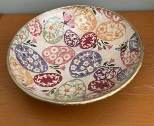 Easter glass dish inspired by Emma Bridgewater