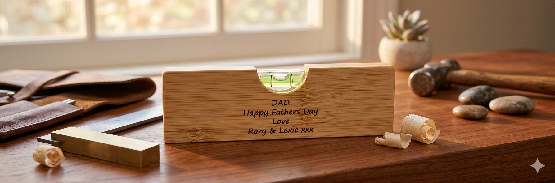 Personalised Bamboo Spirit Level, Bottle Opener, Unique Dad Gift - Image 5
