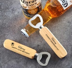 Personalised Wooden Bottle Opener Special Occasion Gift Weddings Anniversary House Warming New Home Open House BBQ Birthdays