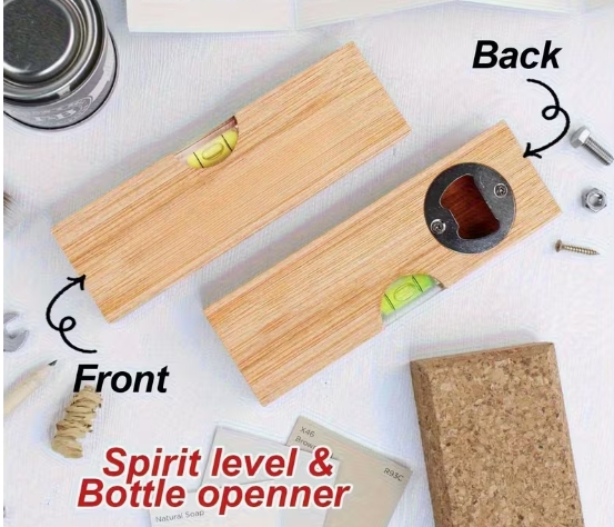 Personalised Bamboo Spirit Level, Bottle Opener, Unique Dad Gift - Image 9