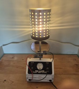 vintage battery charger lamp