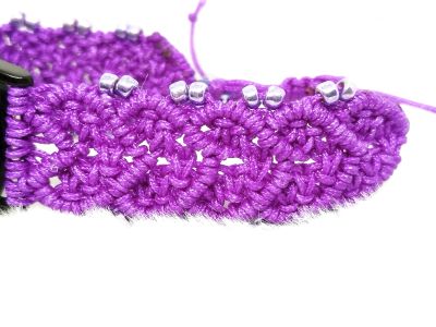 Purple hearts micro macrame bracelet watch, Jewellery, Gift - Image 5