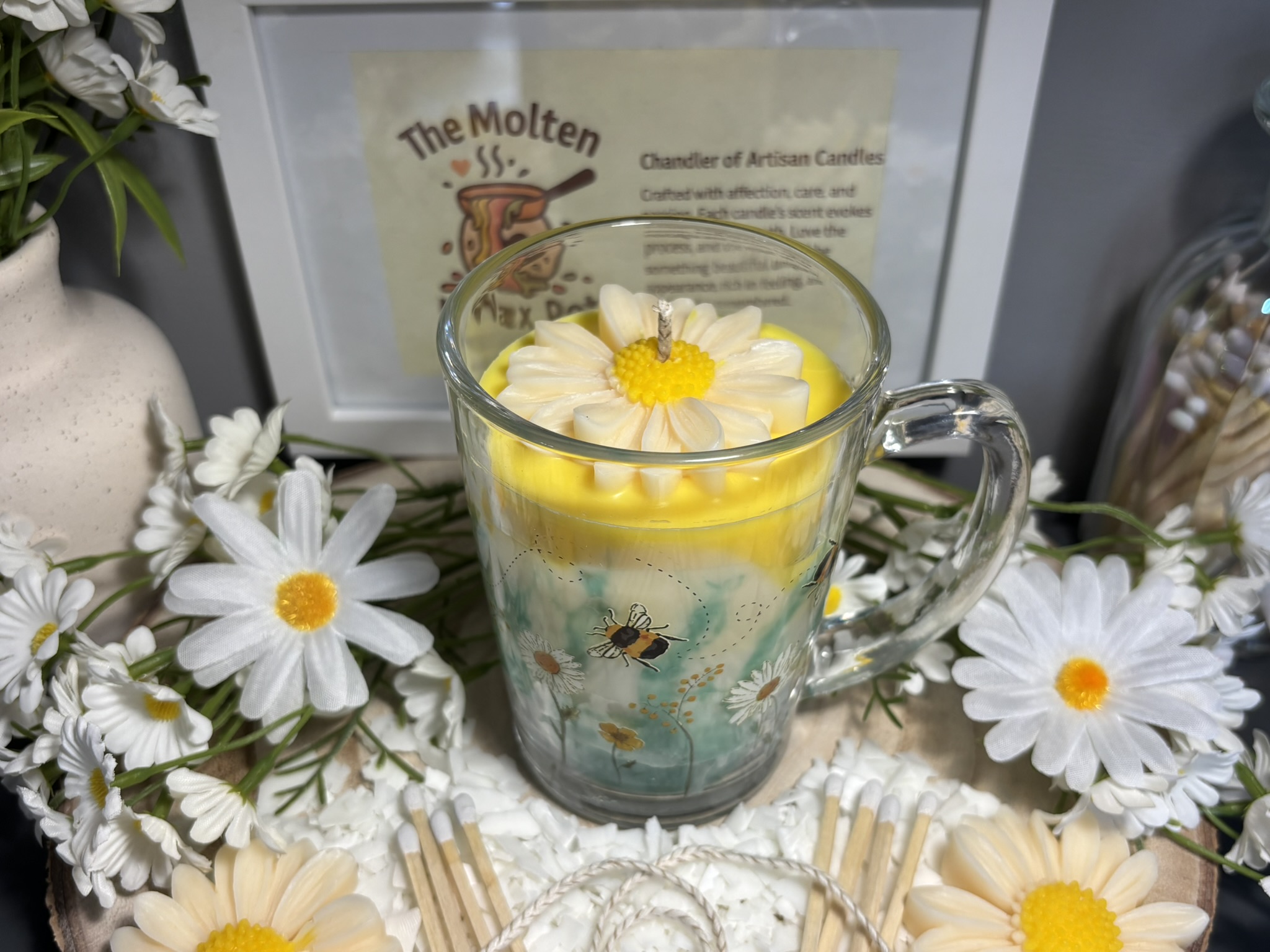 🌼✨ Daisy T‑Mug Candle — Handmade Perfume‑Inspired Soy Wax - Image 6