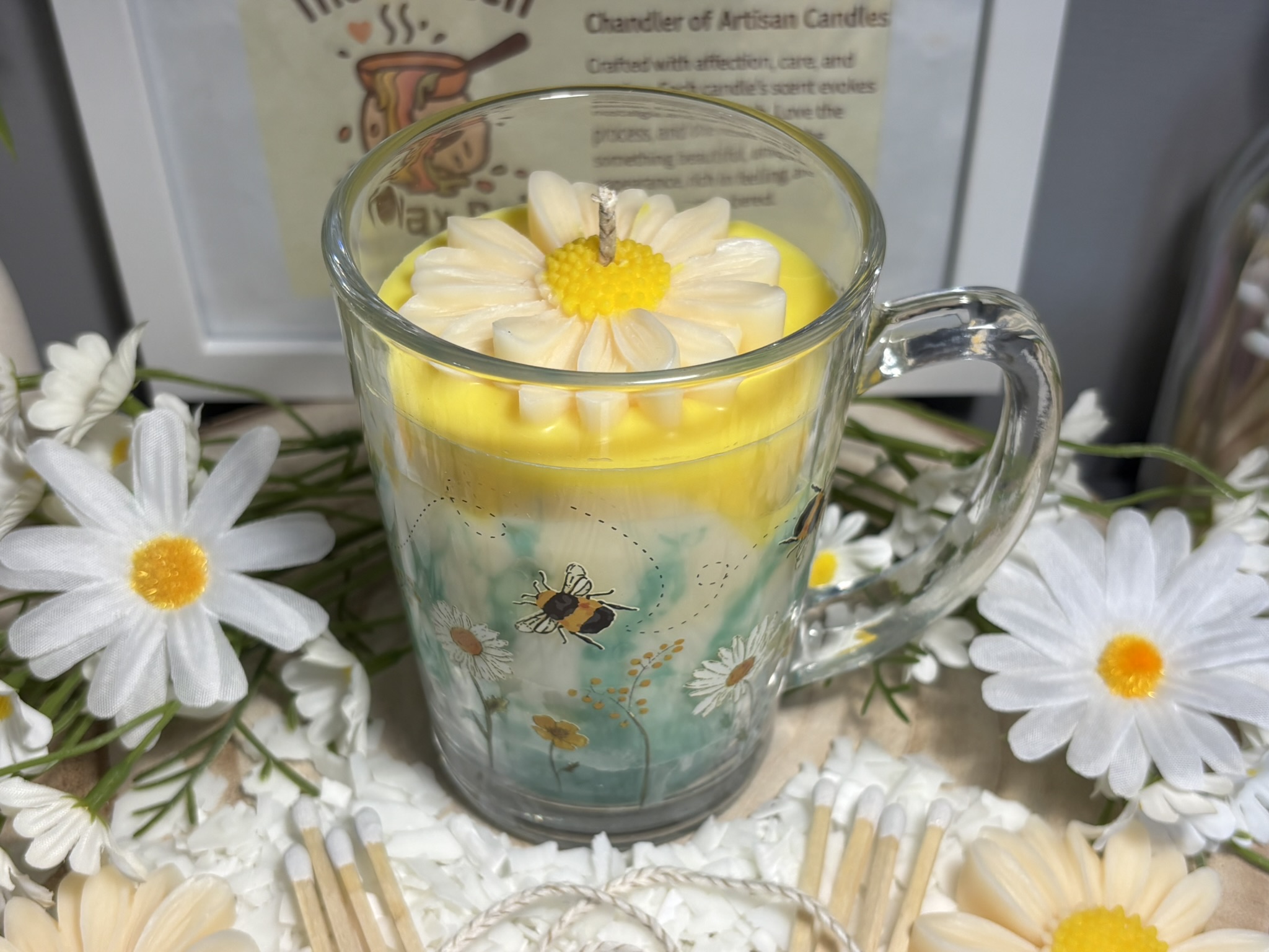 🌼✨ Daisy T‑Mug Candle — Handmade Perfume‑Inspired Soy Wax - Image 7