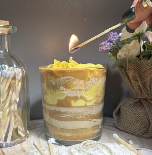 🍑🥜 Peach Almond Soy Candle — Fruity Vanilla Handmade Vegan Wax