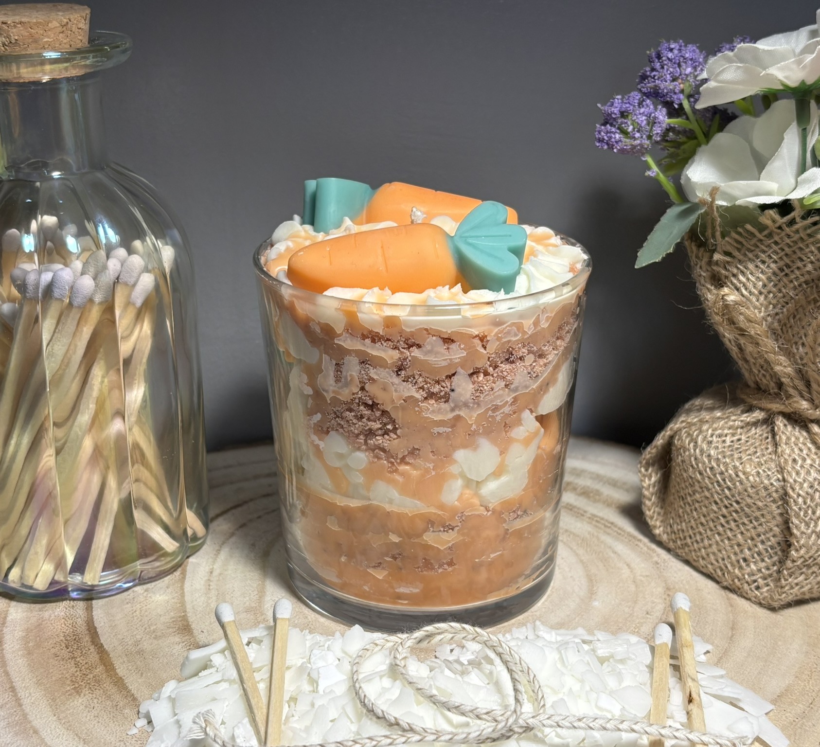 🥕 Carrot Cake Dessert Candle — Spiced Bakery‑Style Soy Wax - Image 2