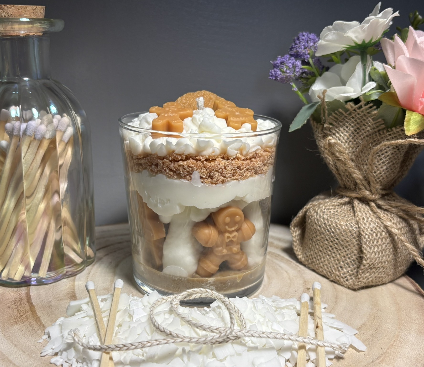 🍪 Spicy Gingerbread Cream Candle — Handmade Vegan Dessert‑Style Soy Wax - Image 2