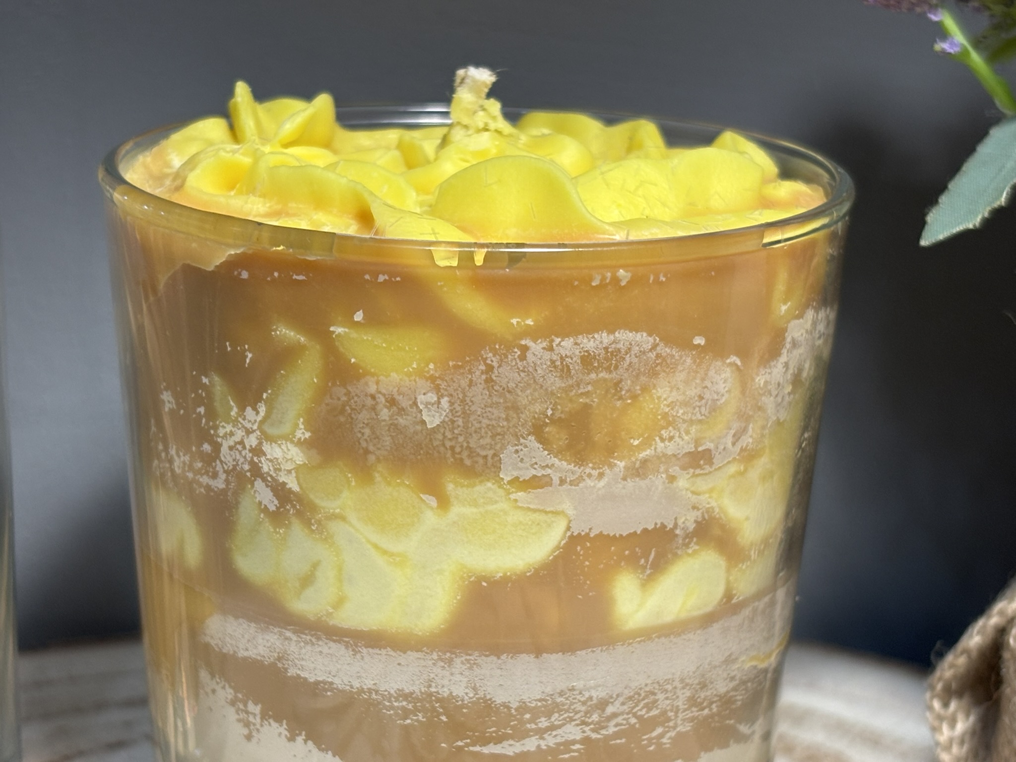 🍑🥜 Peach Almond Soy Candle — Fruity Vanilla Handmade Vegan Wax - Image 3
