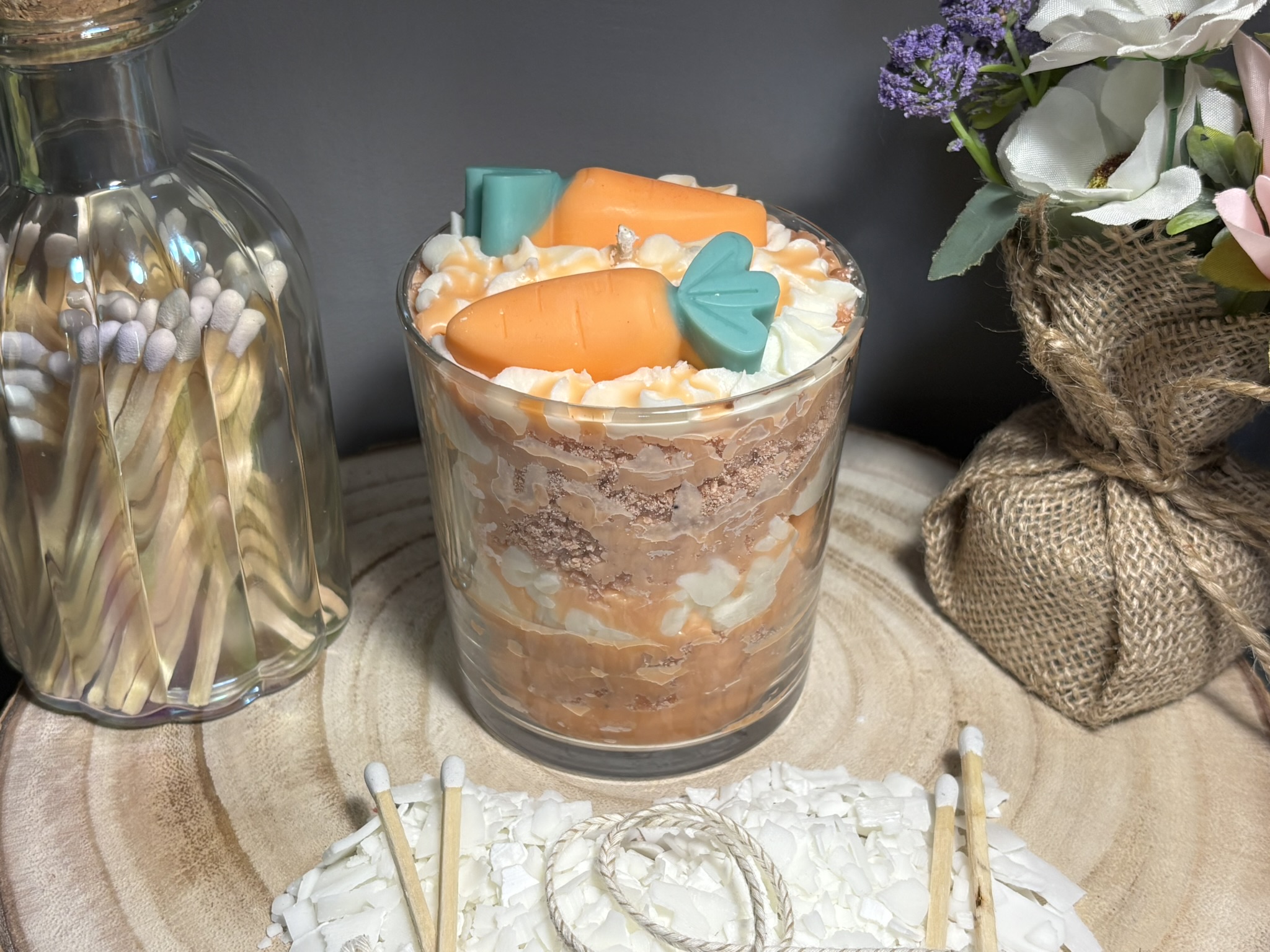 🥕 Carrot Cake Dessert Candle — Spiced Bakery‑Style Soy Wax - Image 3