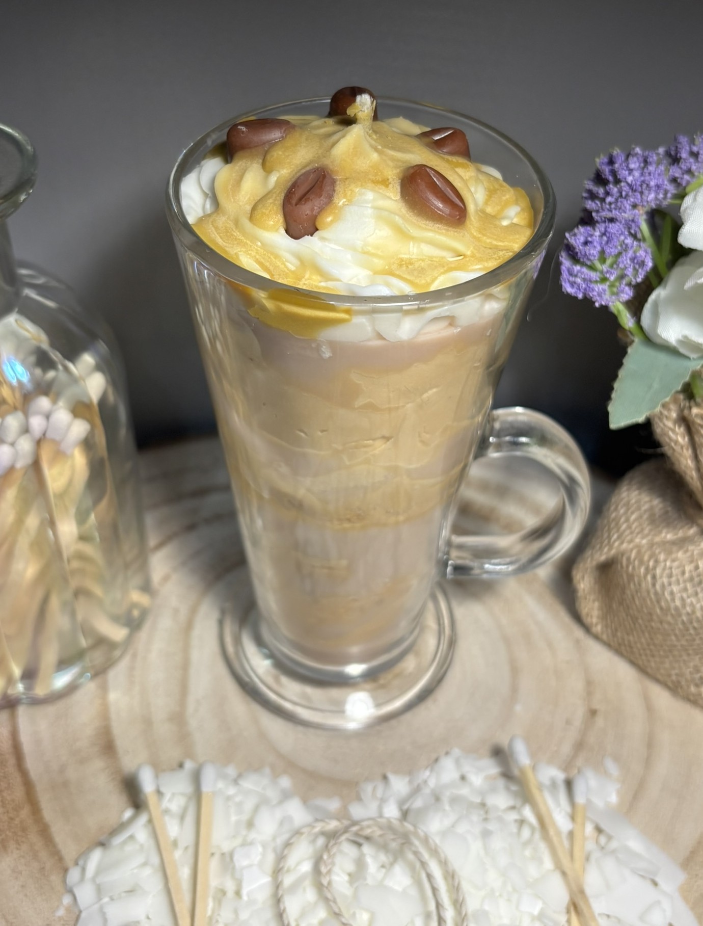 ☕🍮 Salted Caramel Frappe‑Style Candle — Handmade Caramel Coffee Soy Wax - Image 4