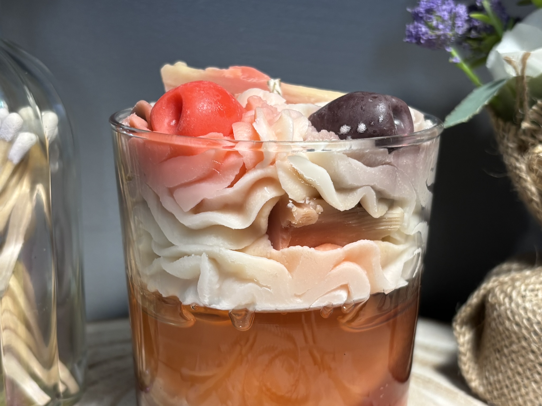🍒 Cherry Bakewell Dessert Candle | Handmade Soy Wax | Sweet Bakery Scent - Image 4