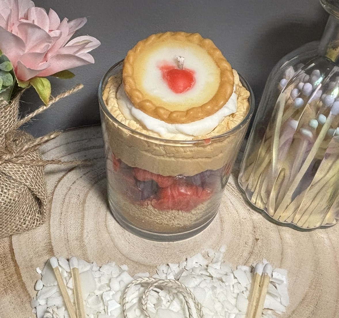 🍒 Cherry Bakewell‑Style Artisan Candle — Sweet Bakery Scent - Image 5
