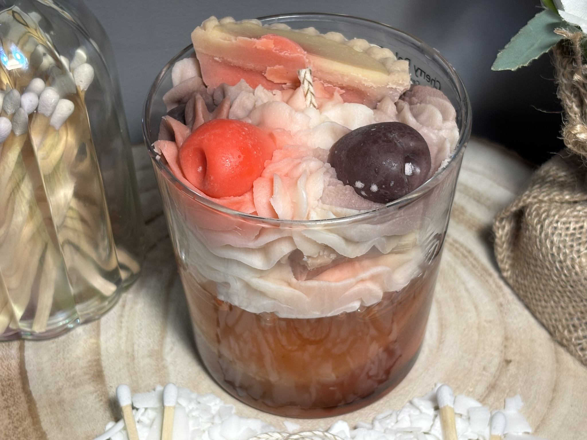 🍒 Cherry Bakewell Dessert Candle | Handmade Soy Wax | Sweet Bakery Scent - Image 5