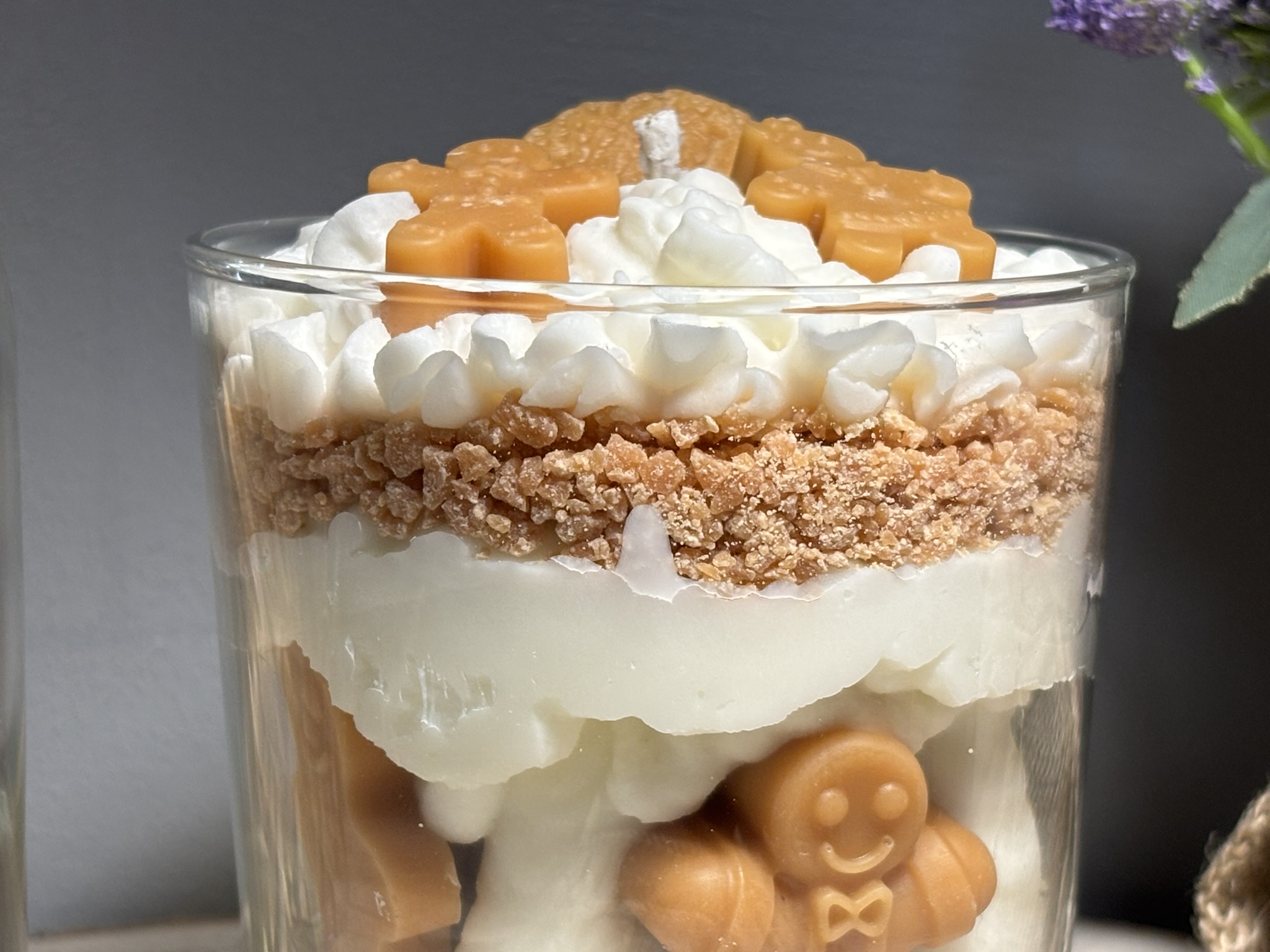 🍪 Spicy Gingerbread Cream Candle — Handmade Vegan Dessert‑Style Soy Wax - Image 5