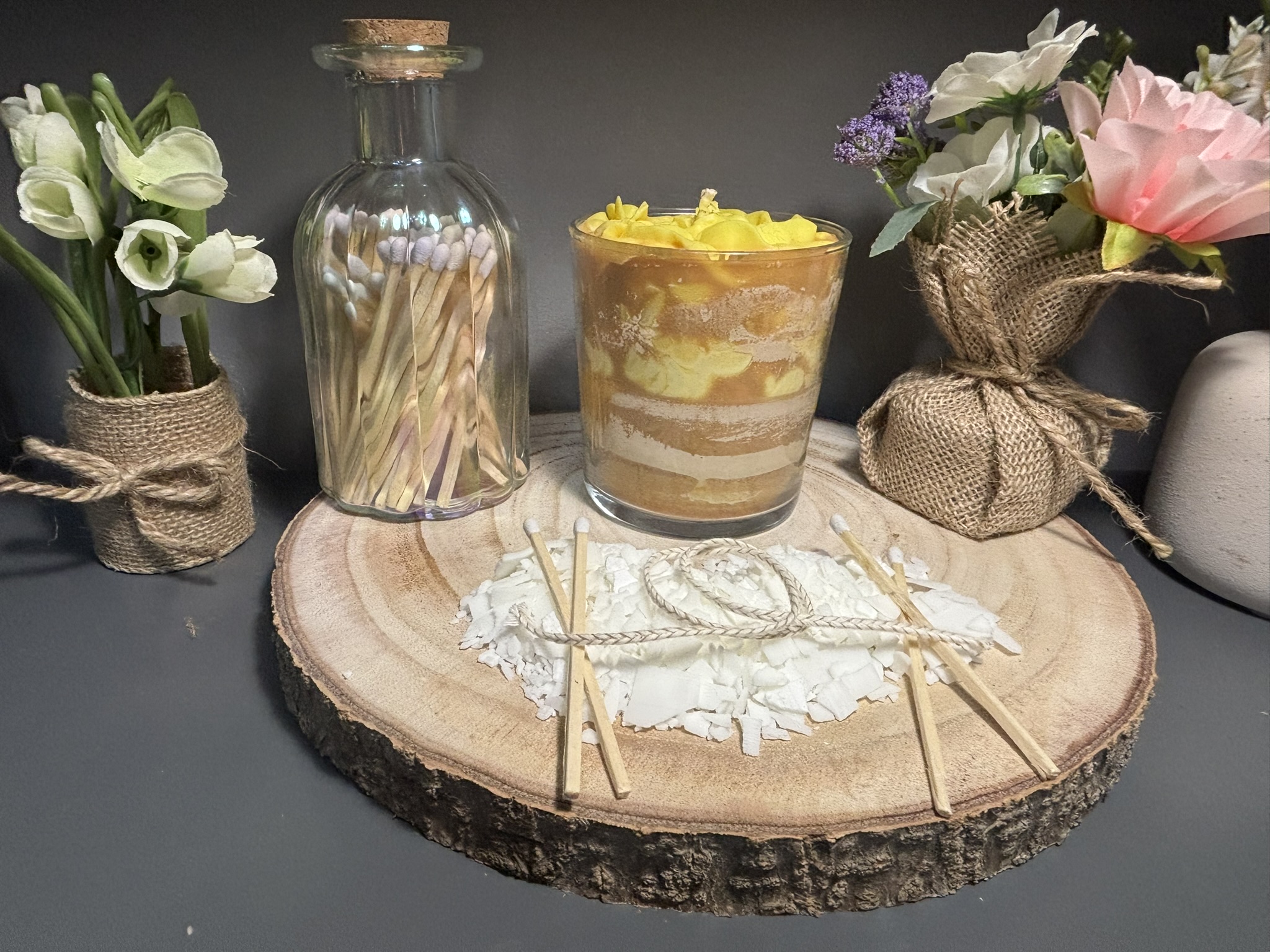 🍑🥜 Peach Almond Soy Candle — Fruity Vanilla Handmade Vegan Wax - Image 6