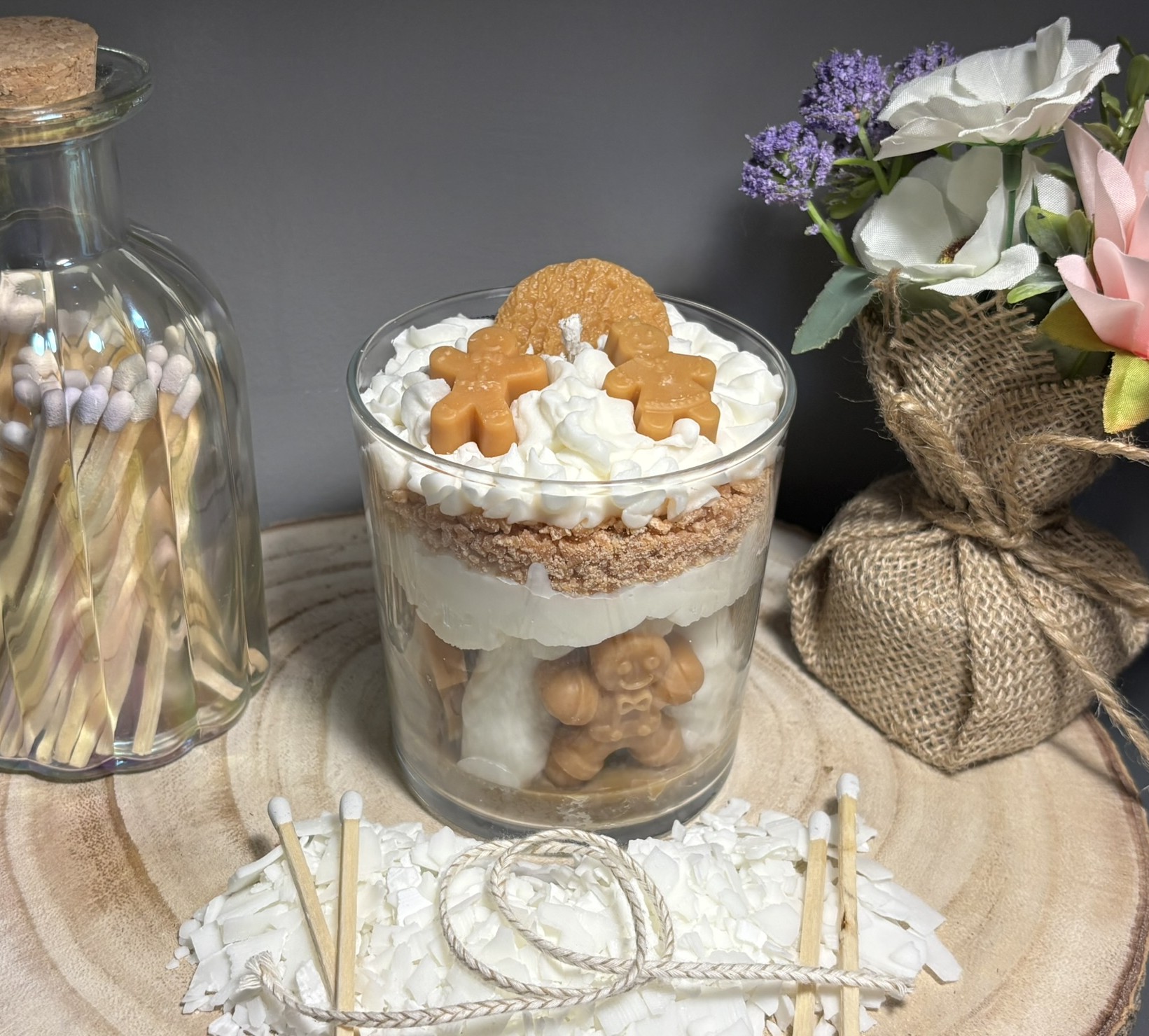 🍪 Spicy Gingerbread Cream Candle — Handmade Vegan Dessert‑Style Soy Wax - Image 7