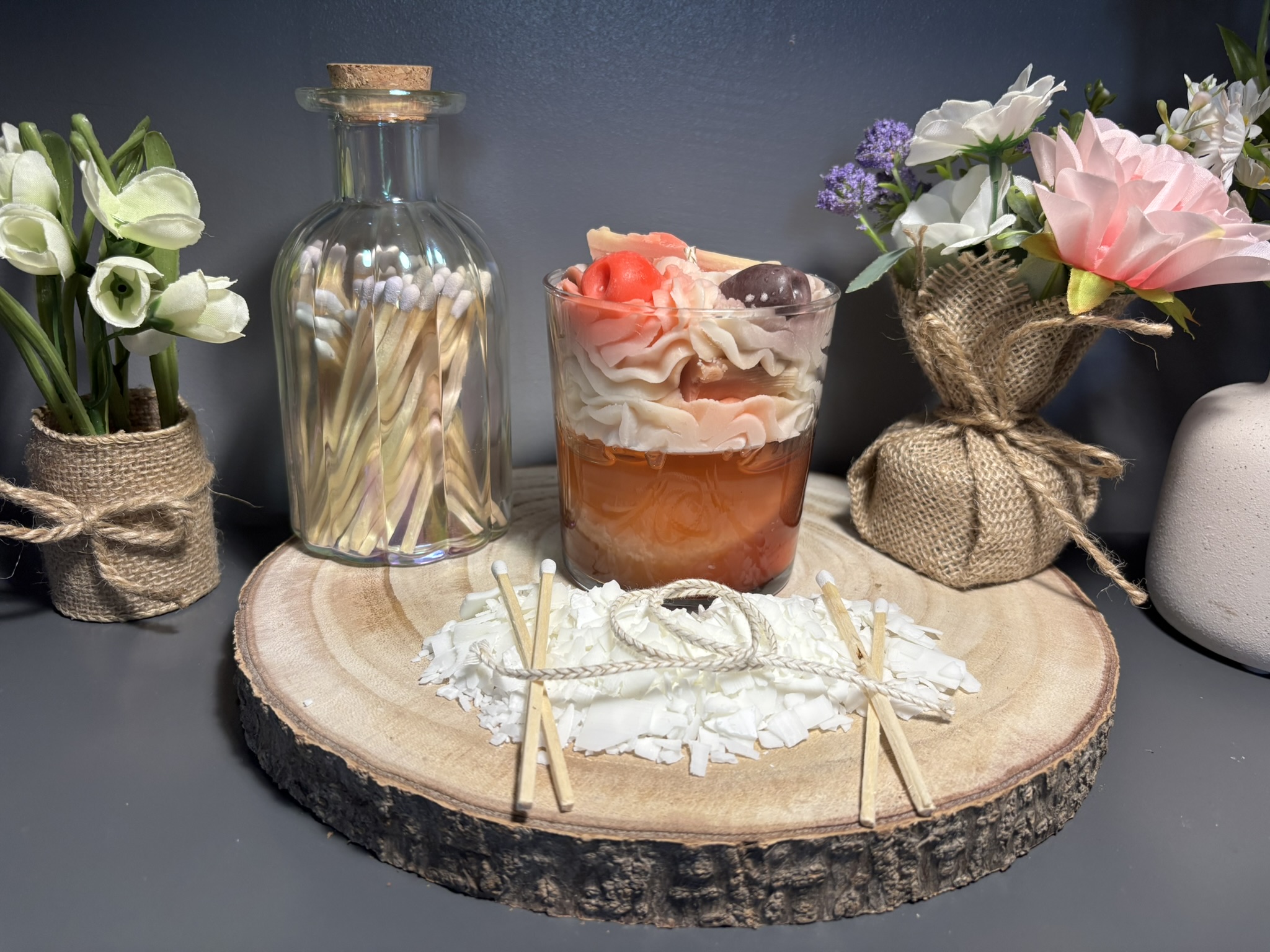 🍒 Cherry Bakewell Dessert Candle | Handmade Soy Wax | Sweet Bakery Scent - Image 8