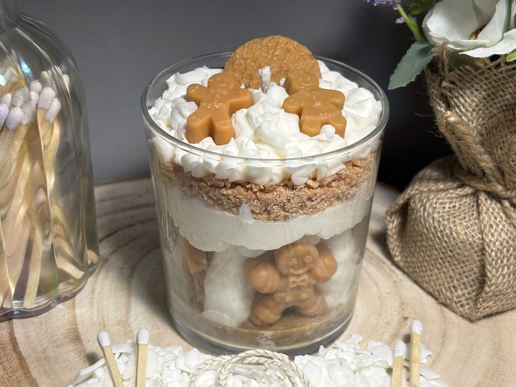 🍪 Spicy Gingerbread Cream Candle — Handmade Vegan Dessert‑Style Soy Wax - Image 8
