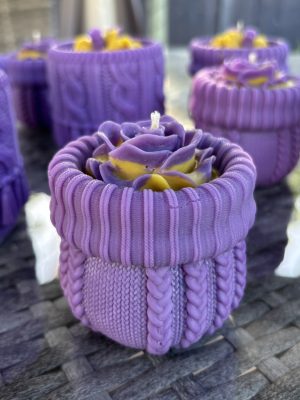 💐🧴 Small Alien Woven Cuff Pillar Candle — Alien (Perfume Inspired)