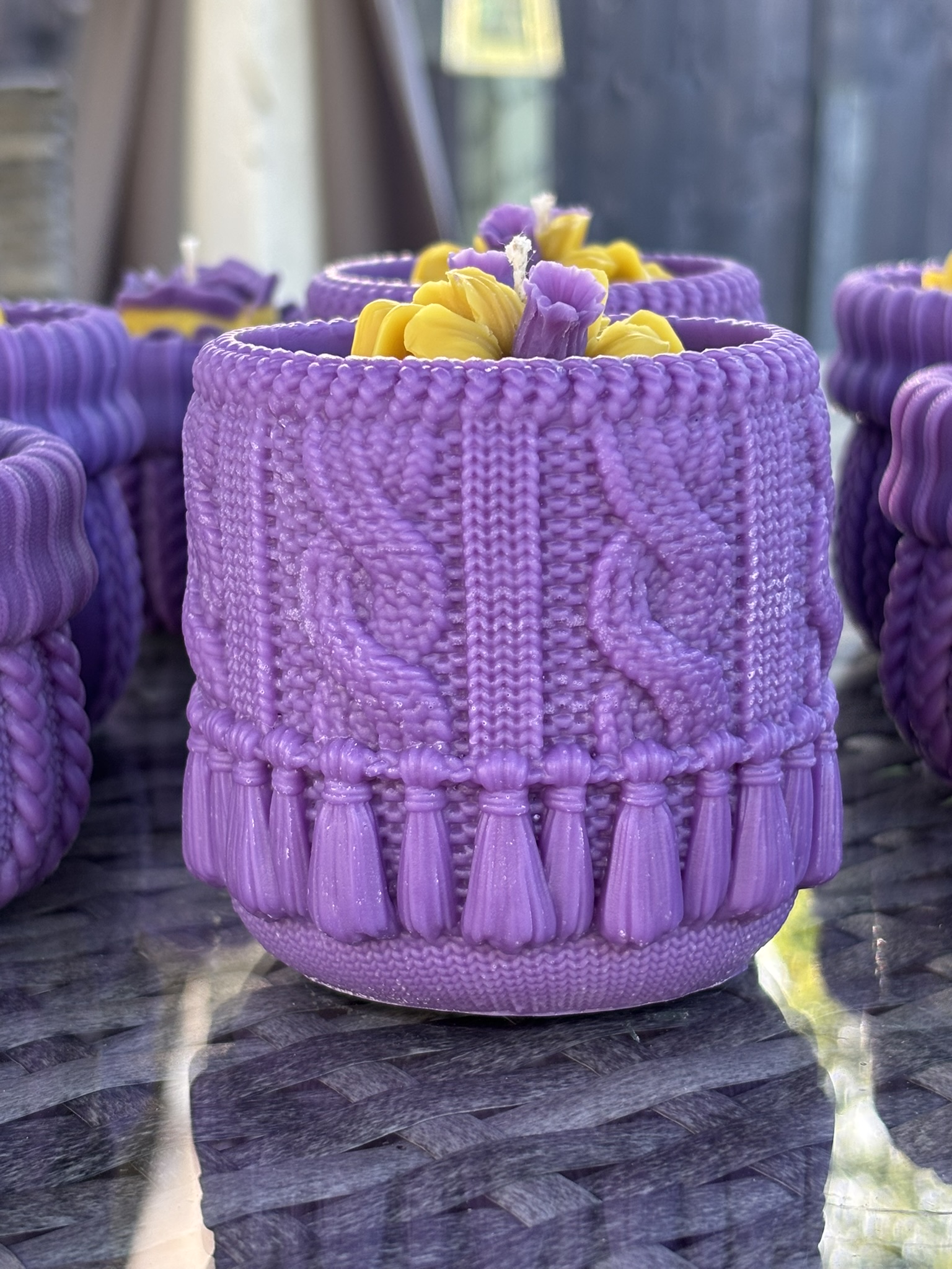 💐🧴 Narcissus Bloom Alien Woven Pillar Candle — Alien (Perfume Inspired) - Image 2