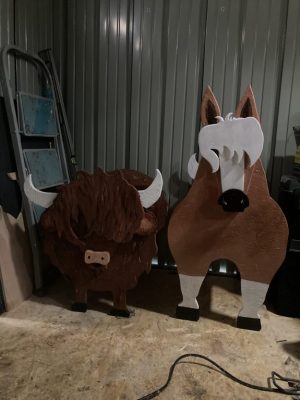 Highland cow planter