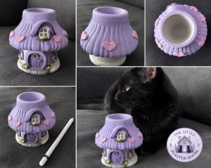 Hand-Cast Mushroom House Planter | Paint Your Own