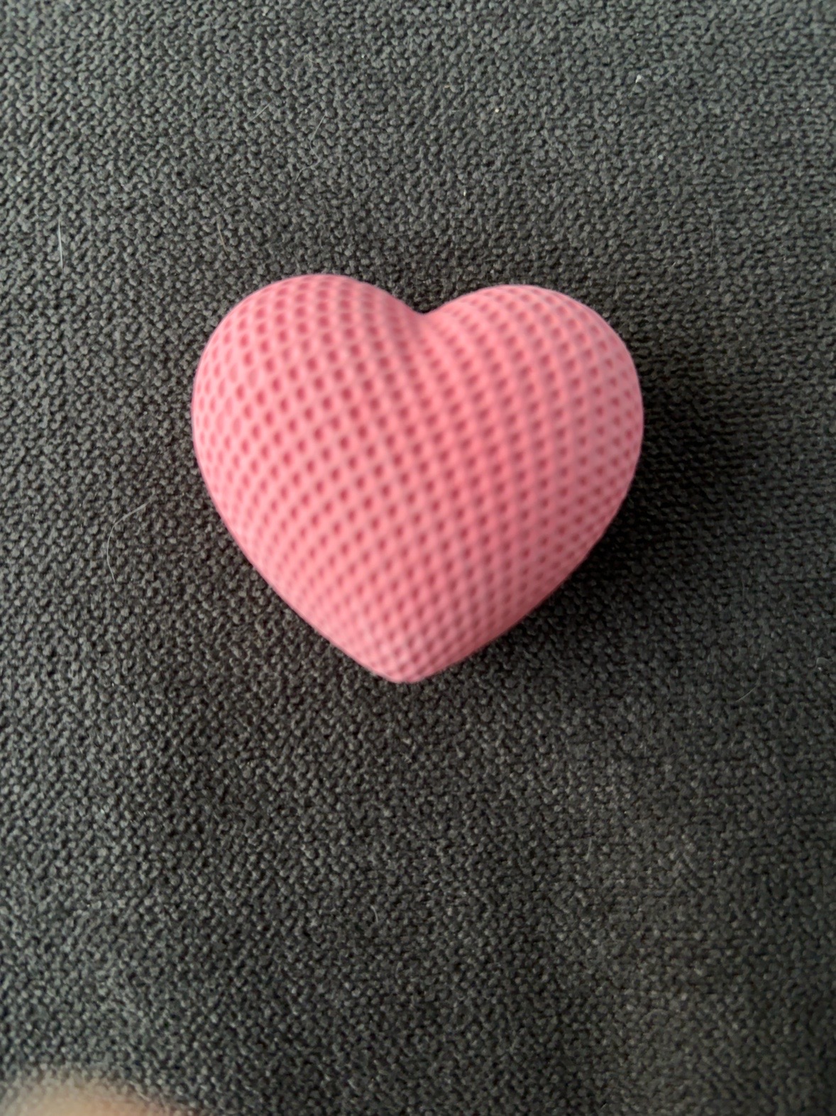 Handmade Pink Textured Heart β Coloured Plaster Ornament - Image 3