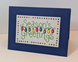 Season's Greetings cross stitch card