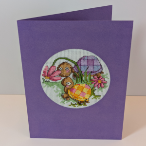 Turtle Cross stitch greetings card