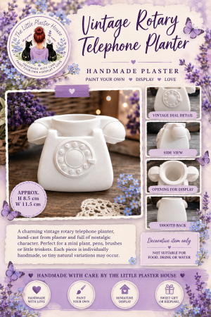 Vintage Rotary Telephone Planter
