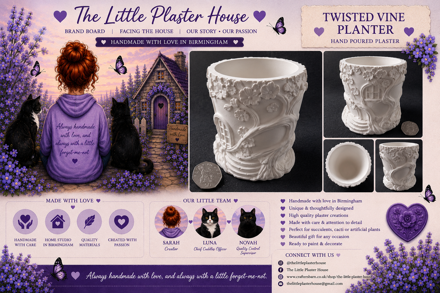 Twisted Vine Planter – Handmade Plaster Fairy Pot