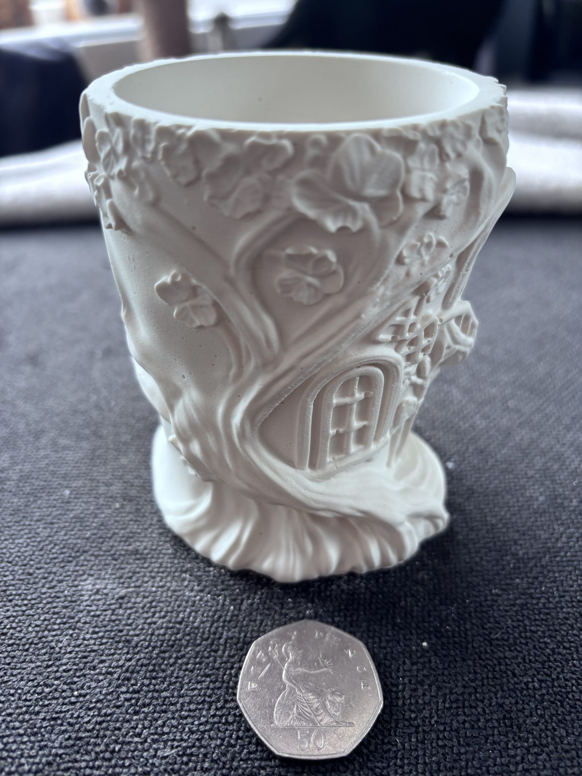 Twisted Vine Planter – Handmade Plaster Fairy Pot - Image 2