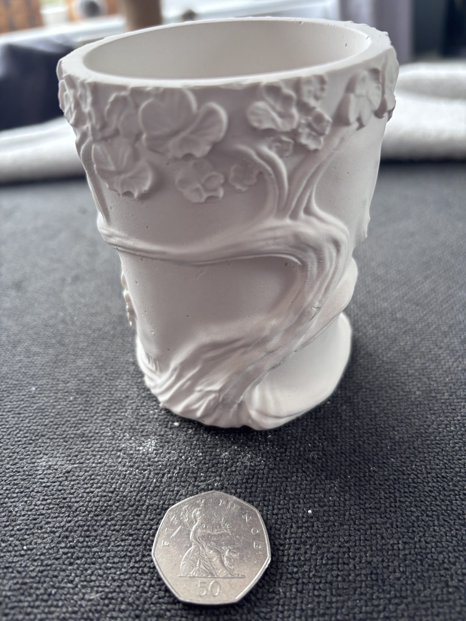 Twisted Vine Planter – Handmade Plaster Fairy Pot - Image 4