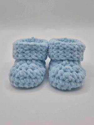 Hand crocheted baby booties