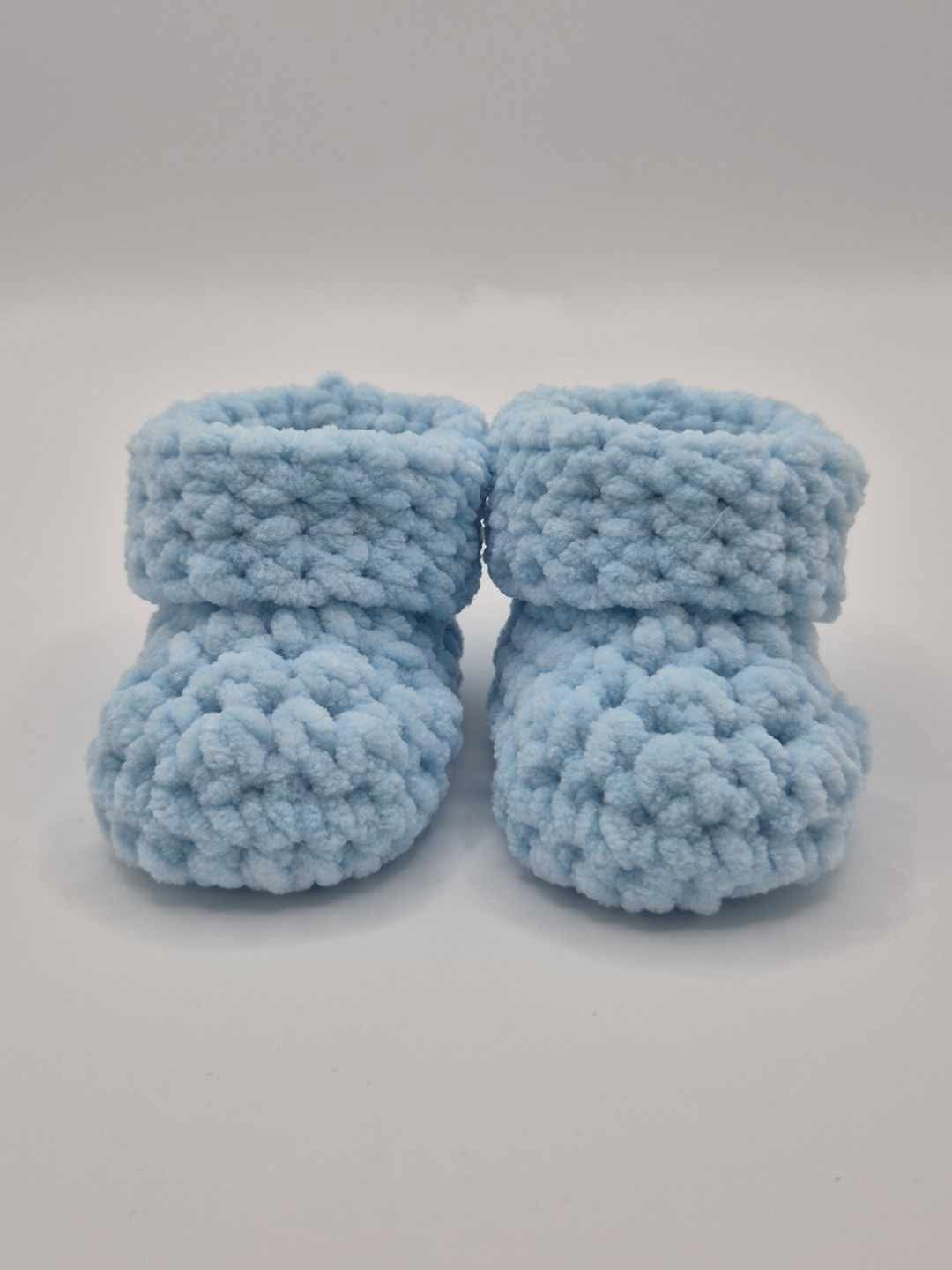 Hand crocheted baby booties