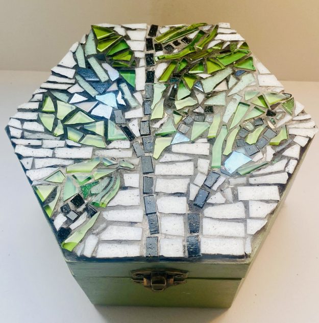 Hexagonal Decorative Mosaic Box