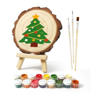 DIY Wood Art Paint by Number Kit | Christmas Tree (20cm)