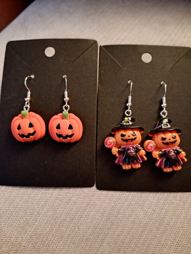 Halloween earrings x 2 pairs