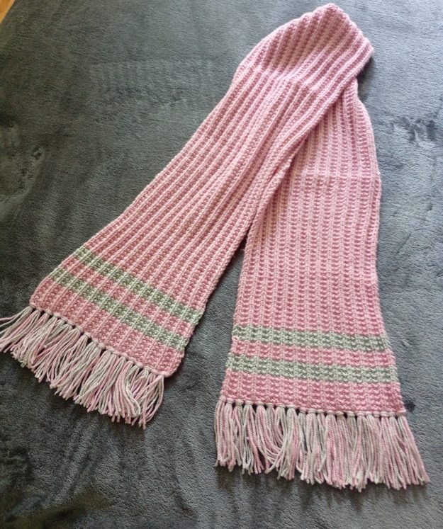 Pink & Grey Scarf