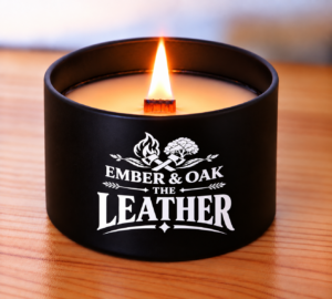 The Leather Scented Candle – Inspired by Tom Ford Ombré Leather